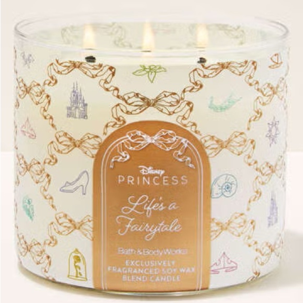 Bath and Bodyworks Disney Princess Life’s a Fairytale 3 Wick Candle New